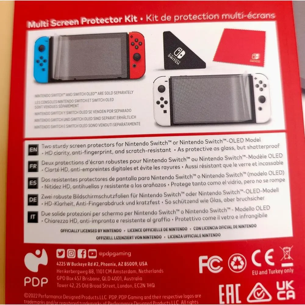 (6) PDP Multi-Screen Protector Kits Nintendo Switch & OLED Models 12 Protectors